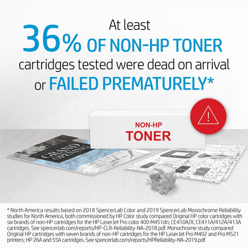 Original HP CF410A 410A Laser Toner Cartridge - Black - 2300 Page Yield - 1 Each