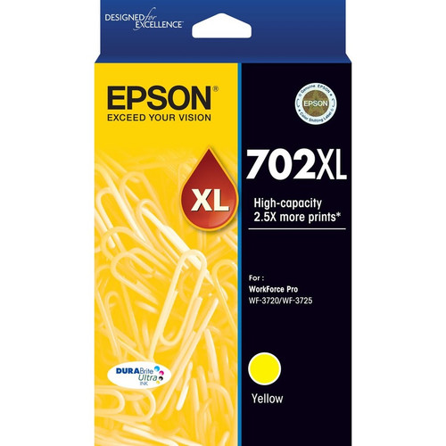 Epson DURABrite Ultra T702XL Original Ink Cartridge - Yellow - Inkjet - High Yield - 1 Each (Fleet Network)