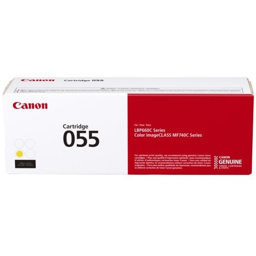 Canon 055 Original Toner Cartridge - Yellow - Laser - 2100 Pages - 1 Pack (3013C001) 3013C001 Toner Cartridges physical Canon Fleet Network Canada
