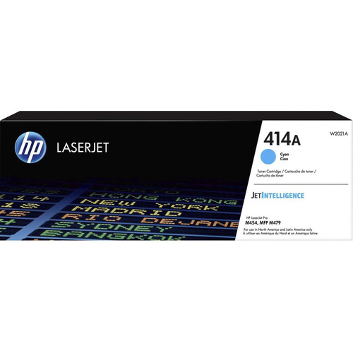 HP 414A (W2021A) Toner Cartridge - Cyan - Laser - 2100 Pages - 1 Each (Fleet Network)