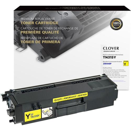 Clover Technologies Remanufactured Toner Cartridge - Alternative for Brother TN315, TN315Y - Yellow - Laser - High Yield - 3500 Pages (200448P) 200448P Toner Cartridges physical Clover Technologies Fleet Network Canada