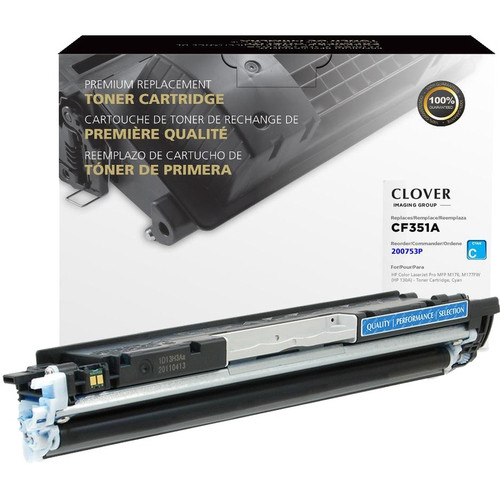 Clover Technologies Remanufactured Toner Cartridge - Alternative for HP 130A - Cyan - Laser - 1000 Pages (200753P) 200753P Toner Cartridges physical Clover Technologies Fleet Network Canada