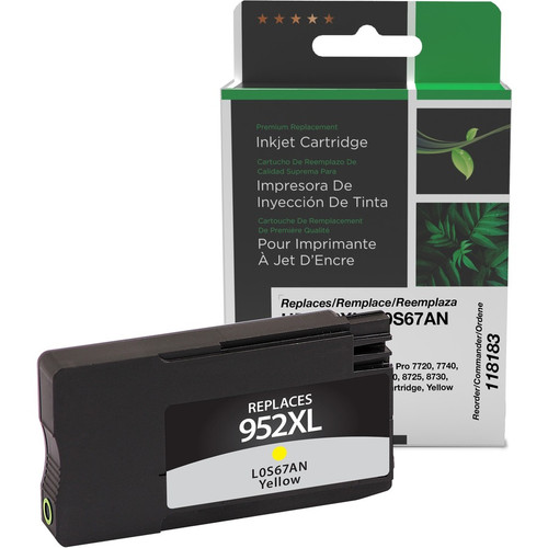 Clover Technologies Remanufactured Ink Cartridge - Alternative for HP 952XL - Yellow - Inkjet - High Yield - 1600 Pages - 1 Each (118183) 118183 Toner Cartridges physical Clover Technologies Fleet Network Canada