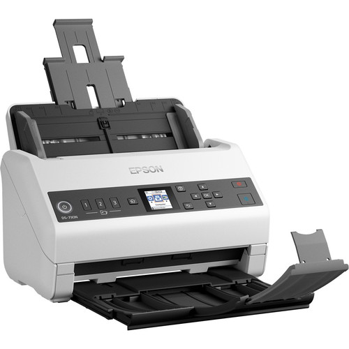 Epson DS-730N Sheetfed Scanner - 600 dpi Optical - 8-bit Color - 8-bit Grayscale - 40 ppm (Mono) - 40 ppm (Color) - Duplex Scanning - (B11B259201) B11B259201 Keyboards & Keypads physical Epson Fleet Network Canada