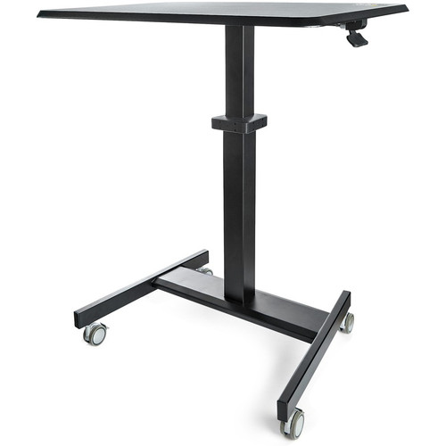 StarTech.com Mobile Standing Desk - Portable Sit-Stand Ergonomic Height Adjustable Cart on Wheels - Rolling Computer/Laptop - cart is (Fleet Network)