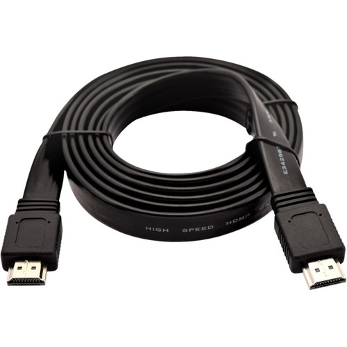V7 Black Video Cable HDMI Male to HDMI Male 2m 6.6ft - 6.6 ft HDMI A/V Cable for PC, Monitor, Projector, HDTV, Audio/Video Device - 1 (Fleet Network)