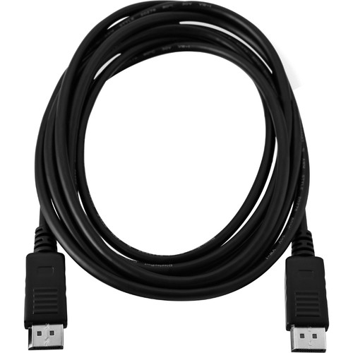 V7 Black Video Cable DisplayPort Male to DisplayPort Male 2m 6.6ft - 6.6 ft DisplayPort A/V Cable for Audio/Video Device - First End: (Fleet Network)