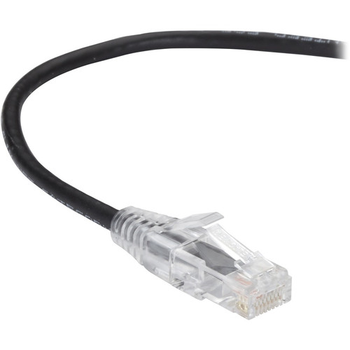 Black Box Slim-Net Cat.6a UTP Patch Network Cable - 1 ft Category 6a Network Cable for Patch Panel, Wallplate, Network Device - First (Fleet Network)