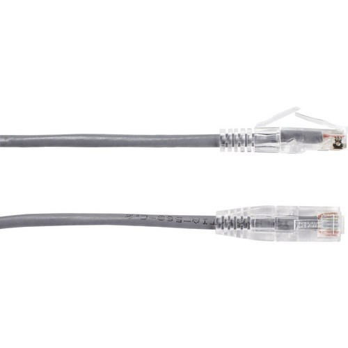 Black Box Slim-Net Cat UTP Low Profile Patch Cable 2 Ft For Panels Wallplates And Network Devices Wallplate Category Device C6APC28-GY-02