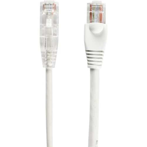 Black Box C6APC28-WH-20 Slim-Net Cat6a UTP Patch Network Cable - 20 ft - 6. 10 m White - RJ-45 to RJ-45 - 10 Gbit/s - Snagless Boot - CM Jacket