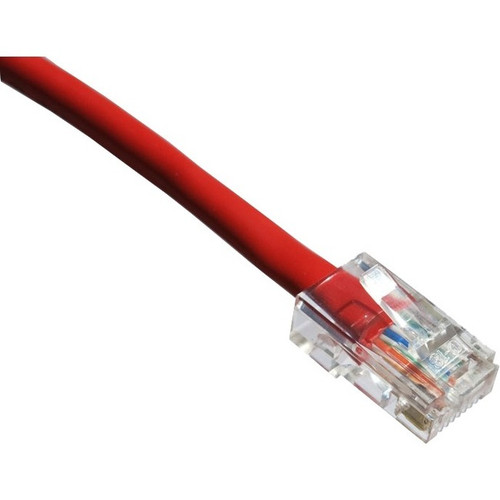 Axiom 18-INCH CAT6 550mhz Patch Cable Non-Booted (Red) - 1.5 ft Category 6 Network Cable for Media Converter, Router, Switch, Patch - (Fleet Network)