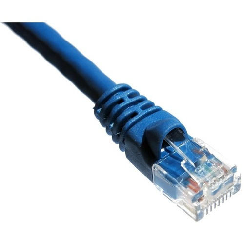 Axiom 30FT CAT5E 350mhz Patch Cable Molded Boot (Blue) - 30 ft Category 5e Network Cable for Network Device - First End: 1 x RJ-45 - - (Fleet Network)
