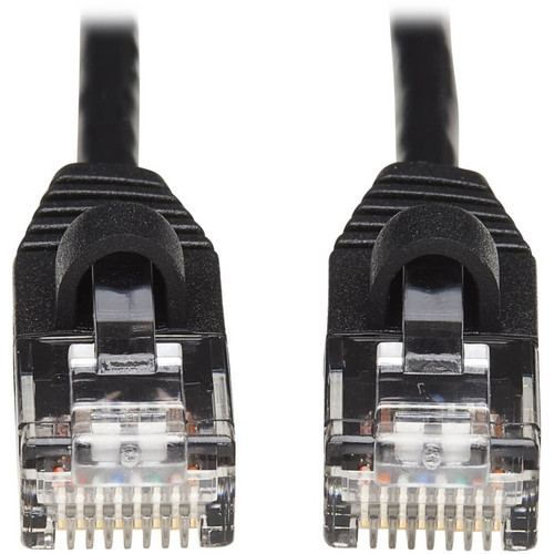 Tripp Lite Cat6a 10G Snagless Molded Slim UTP Network Patch Cable (M/M), Black, 10 ft. - 10 ft Category 6a Network Cable for Computer, (Fleet Network)