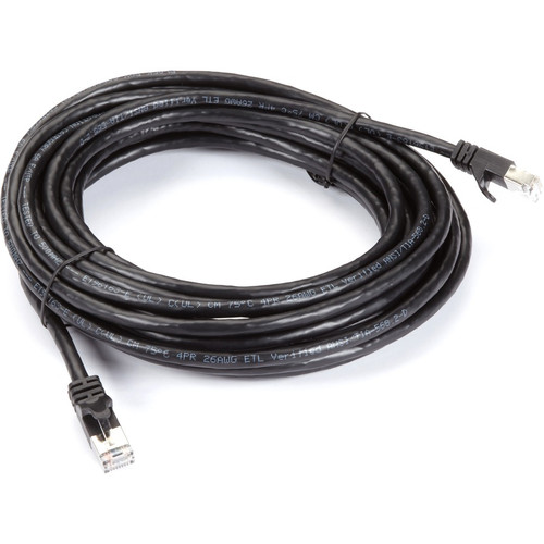 Black Box Category 500 MHz Slim Molded Snagless Patch Cable F UTP CM PVC 25 Foot Network Device F/UTP CAT6A Boot BK CBL For STR CAT6APCS-025-BK