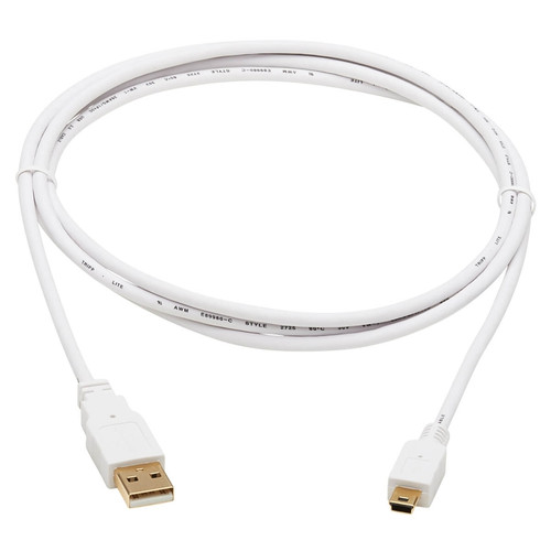 Tripp Lite Safe-IT USB-A to USB Mini-B Antibacterial Cable (M/M), USB 2.0, White, 6 ft. - 6 ft (1.83 m) Mini USB/USB Data Transfer for (U030AB-006-WH)