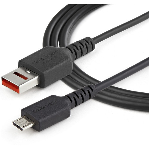 StarTech. com USBSCHAU1M 3ft (1m) Secure Charging Cable - USB-A to Micro USB Data Blocker Charge-Only for Phone/Tablet