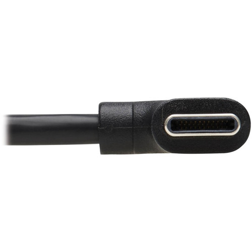 Tripp Lite by Eaton U040-01M-C-RA USB-C to USB-C Thunderbolt 3 Cable - M/M - Black - 3. 3 ft - 1 m - 480 Mbps - Reversible - USB PD - Right-Angled