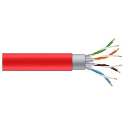 Black Box GigaTrue Cat.6a S/FTP Network Cable - 1000 ft (304.80 m) Category 6a Network Cable for Network Device - First End: Bare Wire (C6ABC50S-STR-RD-1000)