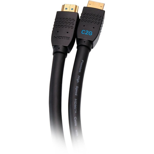 C2G C2G50196 Performance Series HDMI Cable - 25ft High Speed with Ethernet - 4K 60Hz HDR - In-Wall CMG Rated - Black
