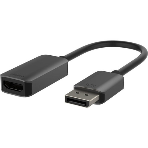 Belkin Active DisplayPort to HDMI Adapter 4K HDR - 8.7" DisplayPort/HDMI A/V Cable for Audio/Video Device, Notebook, Docking Station, (AVC011btSGY-BL) AVC011BTSGY-BL AV Cable physical Belkin Fleet Network Canada