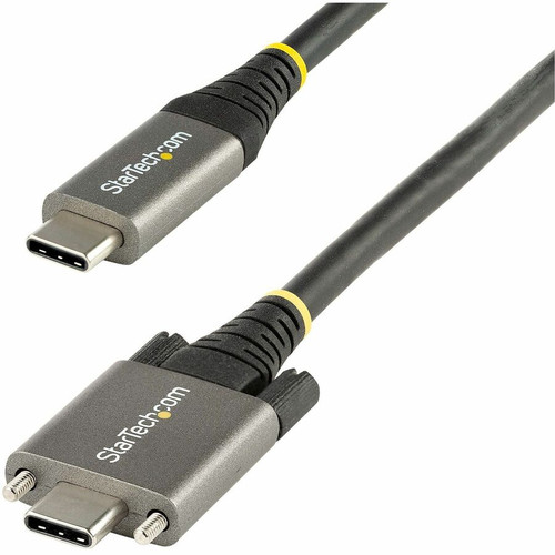 StarTech.com 20" 50cm Side Screw Locking USB C Cable 10Gbps, USB 3.1 Type-C Cable, 5A/100W PD, DP Alt Mode, Dual Screw Lock USB-C Cord (Fleet Network)