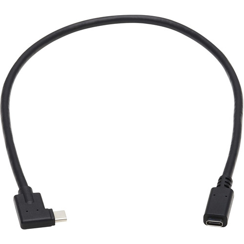 Tripp Lite series U421-20N-G2-RA USB-C Extension Cable, M/F, Black, 20 in. (0.5 m) - 1.7 ft (0.51 m) Thunderbolt 3 Data Transfer Cable (Fleet Network)