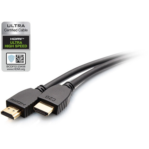 C2G 12ft Ultra High Speed HDMI 2.1 Cable with Ethernet - 8K 60Hz - M/M - 12 ft HDMI A/V Cable for Audio/Video Device, Computer, Gaming (C2G10413) C2G10413 AV Cable physical C2G Fleet Network Canada
