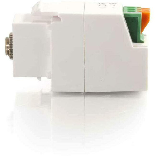 C2G 3.5mm Keystone Adapter (3 Conductor) - Mini-phone Audio - White (Fleet Network)