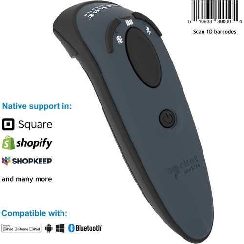 Socket Mobile DuraScan&reg; D700, Linear Barcode Scanner, Gray - Wireless Connectivity - 1D - Imager - Bluetooth - Gray (Fleet Network)