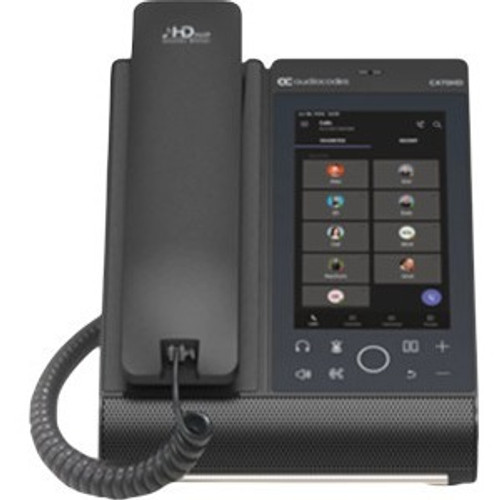 AudioCodes C470HD IP Phone - Corded - Corded/Cordless - Bluetooth, Wi-Fi - Desktop - Black - VoIP - IEEE 802.11b/g/n - 2 x Network - (Fleet Network)