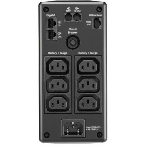 APC by Schneider Electric BR650MI Back-UPS Pro 650VA/390W Tower UPS - AVR - 6 Outlets - 230V - 12H Recharge