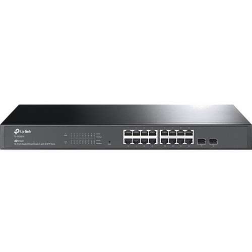 TP-Link JetStream TL-SG2218 Ethernet Switch - 16 Ports - Manageable - 3 Layer Supported - Modular - 2 SFP Slots - 12.30 W Power - Pair (Fleet Network)