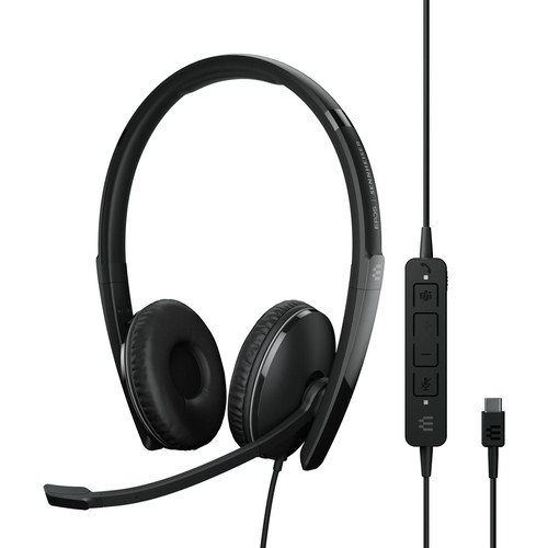 EPOS | SENNHEISER ADAPT 160T ANC USB-C Headset - Stereo - USB Type C, USB Type A - Wired - On-ear - Binaural - Ear-cup - Noise - Noise (1000221) 1000221 Headsets physical EPOS | Sennheiser Fleet Network Canada