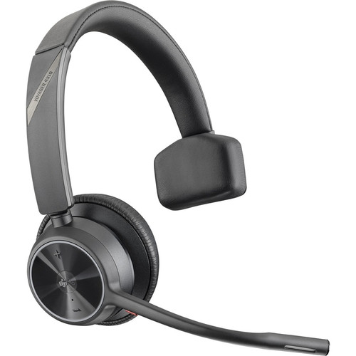 Poly Voyager 4300 UC 4310 UC Headset - Mono - USB Type A - Wired/Wireless - Bluetooth - 164 ft - 20 Hz - 20 kHz - Over-the-head - - - (Fleet Network)