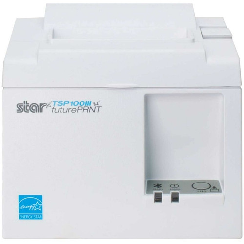 Star Micronics TSP100III Thermal Printer, Ethernet (LAN) - Cutter, Internal Power Supply, Includes Ethernet Cable, White - Cutter, (Fleet Network)