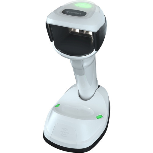 Zebra DS9908-HD Barcode Scanner Kit - Cable Connectivity - 18" (457.20 mm) Scan Distance - 1D, 2D - Imager - USB - Alpine White - IP52 (Fleet Network)
