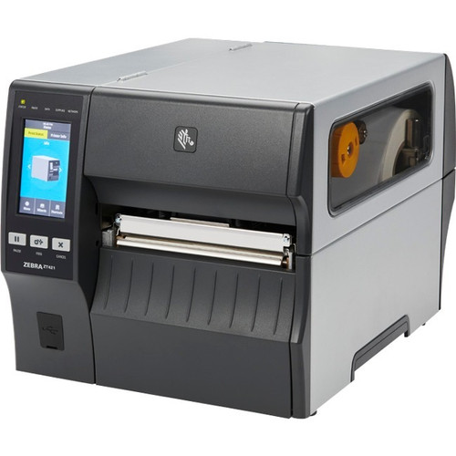 Zebra ZT421 Industrial Direct Thermal/Thermal Transfer Printer - Label Print - Ethernet - USB - Serial - Bluetooth - 102" (2590.80 mm) (Fleet Network)