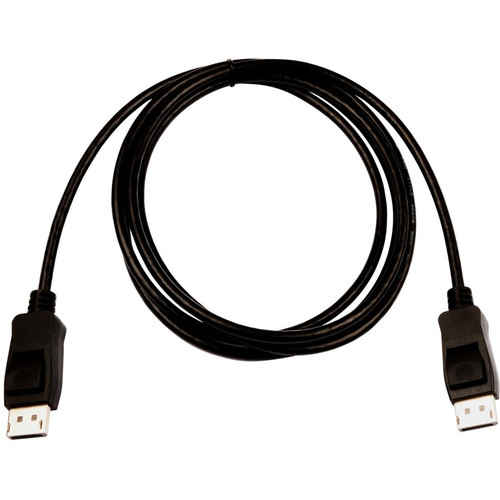 V7 Black Video Cable Pro DisplayPort Male to DisplayPort Male 2m 6.6ft - 6.6 ft DisplayPort A/V Cable for Audio/Video Device, PC, - - (Fleet Network)