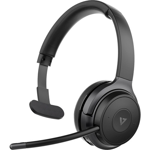 V7 H605M Headset - Mono - USB - Wireless - Bluetooth - 100 ft - 32 Ohm - On-ear - Black (HB605M) HB605M Headsets physical V7 Fleet Network Canada
