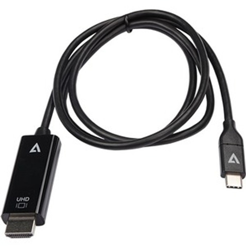 V7 HDMI/USB-C Audio/Video Cable - 3.3 ft HDMI/USB-C A/V Cable for Audio/Video Device, Desktop Computer, Notebook, Mobile Device, - 1 x (Fleet Network)