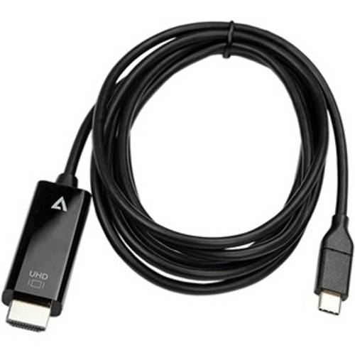 V7 USB-C Male to HDMI 2.0 Male 21.6 Gbps 4K UHD - 6.6 ft HDMI/USB-C A/V Cable for Audio/Video Device, Desktop Computer, Notebook, - 1 (Fleet Network)