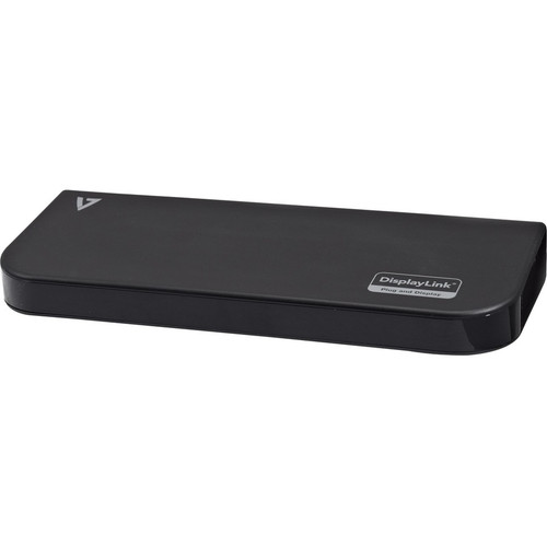 V7 UDDS2 Dual DisplayLink Docking Station - USB 3. 0 - 2K QHD - HDMI/DVI/VGA - 6 USB Ports - Gigabit Ethernet