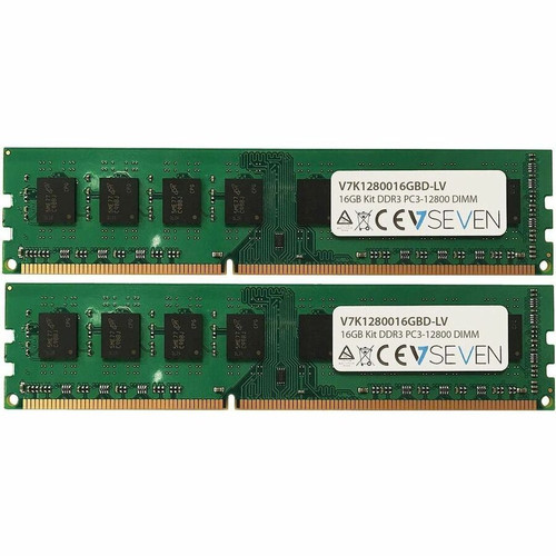 V7 16GB (2 x 8GB) DDR3 SDRAM Memory Kit - 16 GB (2 x 8GB) - DDR3-1600/PC3L-12800 DDR3 SDRAM - 1600 MHz - CL11 - 1.35 V - 240-pin - (Fleet Network)