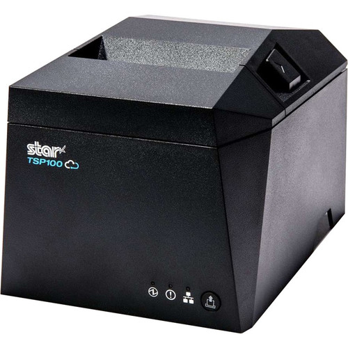 Star Micronics TSP143IVUW Thermal Receipt Printer - TSP100IV, Thermal, Cutter, WLAN, USB-C, Ethernet (LAN), CloudPRNT, Gray, Ethernet (Fleet Network)