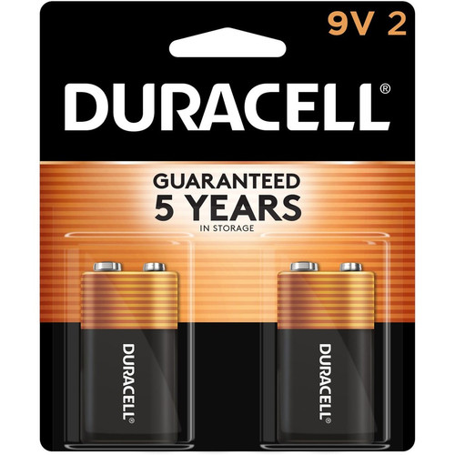 Duracell Coppertop Alkaline 9V Battery - MN1604 - For Multipurpose - 9V - 9 V DC - 2 / Pack (Fleet Network)