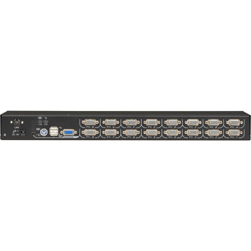 Black Box KV9216A EC Series 16-Port KVM Switch - 1U Rack-Mount - 1920 x 1440 VGA - USB/PS2 - 30 ft Distance