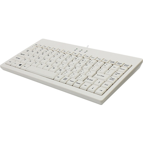 Adesso AKB-110W EasyTouch Mini Keyboard - 87 Keys - Membrane - USB/PS/2 - White