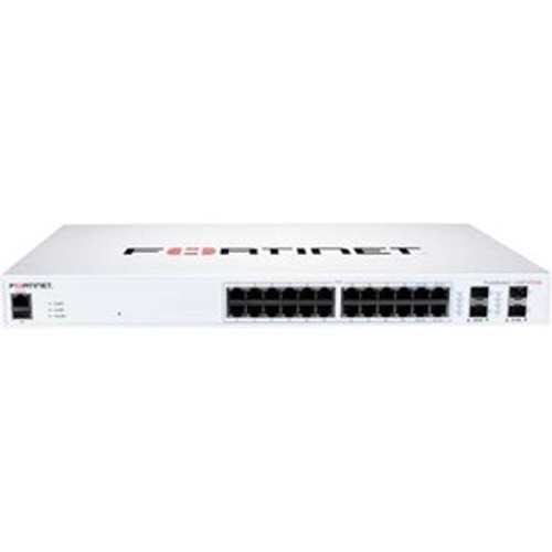 Fortinet FortiSwitch 124F-FPOE Ethernet Switch - 24 Ports - Manageable - 2 Layer Supported - Modular - 451.30 W Power Consumption - W (Fleet Network)