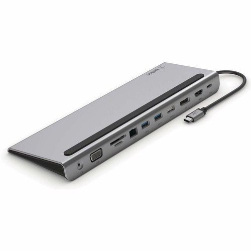 Belkin Universal USB-C 11-in-1 Multiport Dock - Laptop Docking station - USB-C - VGA, HDMI, DP - GigE - for Notebook - USB Type C - 4 (INC004BTSGY) INC004BTSGY Docking Stations physical Belkin Fleet Network Canada