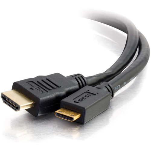 C2G 2m High Speed HDMI to Mini HDMI Cable with Ethernet - 4K 60Hz (6ft) - 6.6 ft HDMI A/V Cable for Audio/Video Device, Home Theater - (Fleet Network)